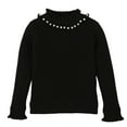 thumbnail image 2 of Ashirexll Knit Sweater for Girls Lightweight Pullover Sweaters Pearl Button Turtleneck Knit Sweater Fashion Casual Solid Color Tops for 2-13 Years, 2 of 3