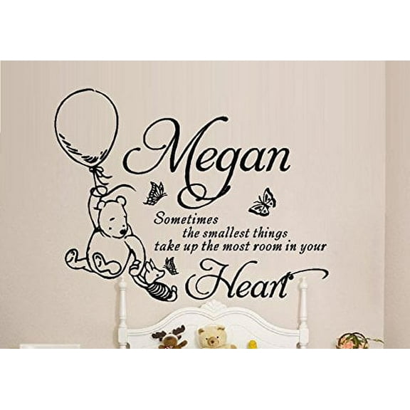 Decal ~ Sometimes the smallest things take up the most room in your heart #7 (Custom Name) Wall Decal (20" x 25" Large)