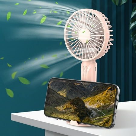 

Hesroicy Portable Fan Silent Strong Wind Adorable Lovely Desk Handheld Portable Air Cooler for Dorm