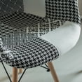 thumbnail image 6 of Mid-Century Modern Style Fabric Lined Armchair with Beech Wooden Legs, 6 of 7