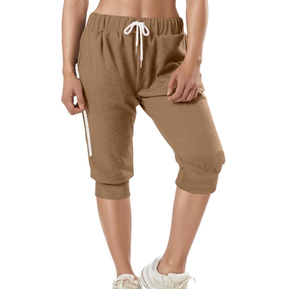 OSFVNOXV Athletic Shorts for Women Casual 5" Inseam Stretch Tight Elastic Waist Drawstring Yoga Gym Running Golf Pants