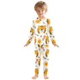 thumbnail image 3 of Dailycode Cotton Pajama Set Snug Fit Long Sleeve Top and Pants for 18M-8Y Tiger Face and Sun, 3 of 7