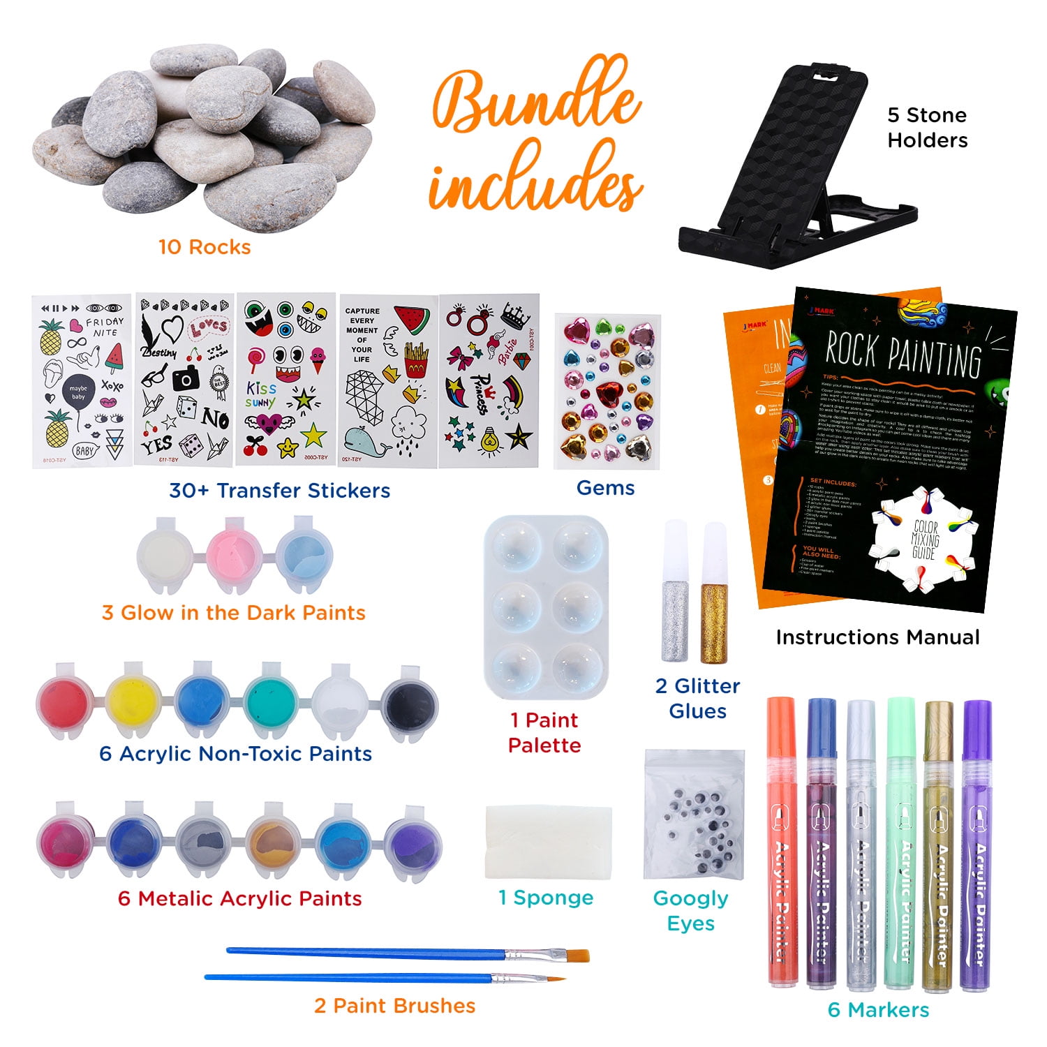 J Mark Premium Rock Painting Art Kit