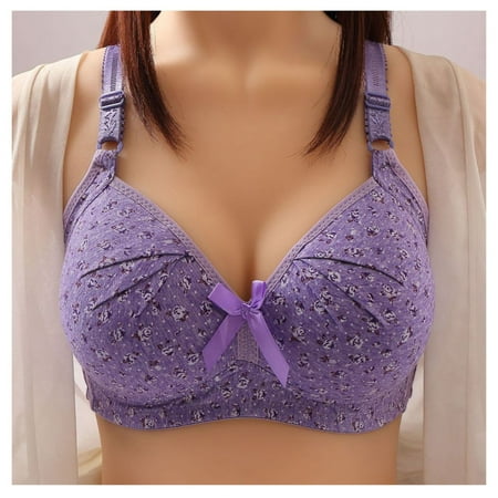 

Push Up Bras for Women No Underwire Padded Comfort Bras Small to Plus Size Everyday Wear 3XL Lotus Violet
