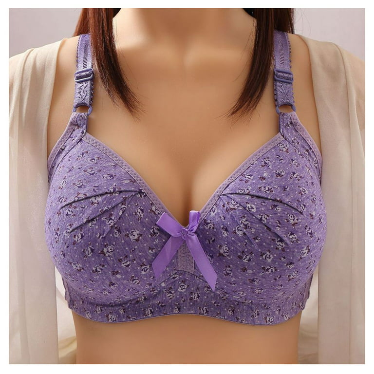 Women Daily Wireless Bra Wire Free Bra with Support Full-Coverage