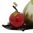 thumbnail image 6 of 18" x 12" Red Metal Fruit Sculpture with Platter, by DecMode, 6 of 11