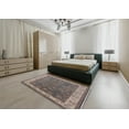 thumbnail image 4 of Ahgly Company Tapis d'Intérieur Rond Mi-Siècle Moderne Rose Oriental, 5 Pieds Rond, 4 of 6