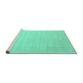thumbnail image 2 of Ahgly Company Machine Washable Indoor Square Solid Turquoise Blue Modern Area Rugs, 6' Square, 2 of 4