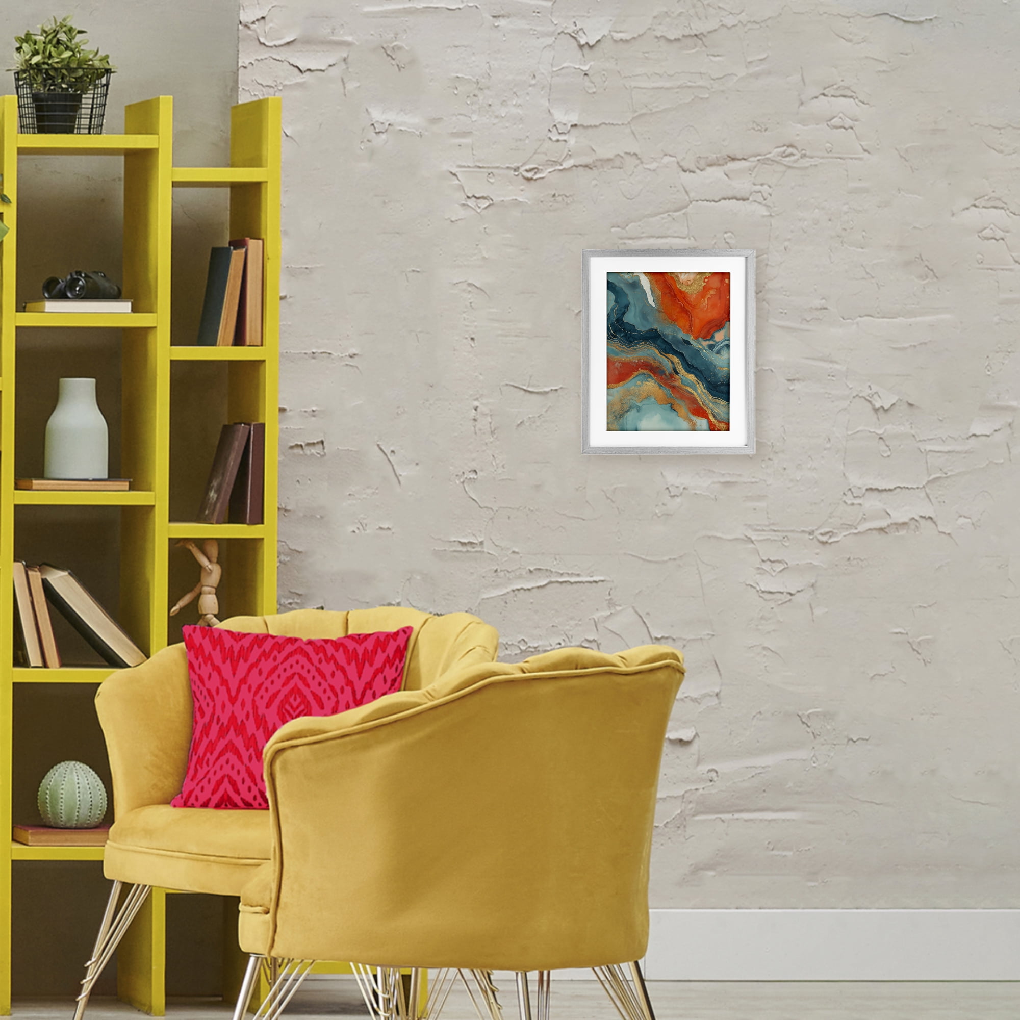 Stupell Industries Vibrant Fusion Movement Gray Framed Print Under Glass, design by Svetlana Aleynikova