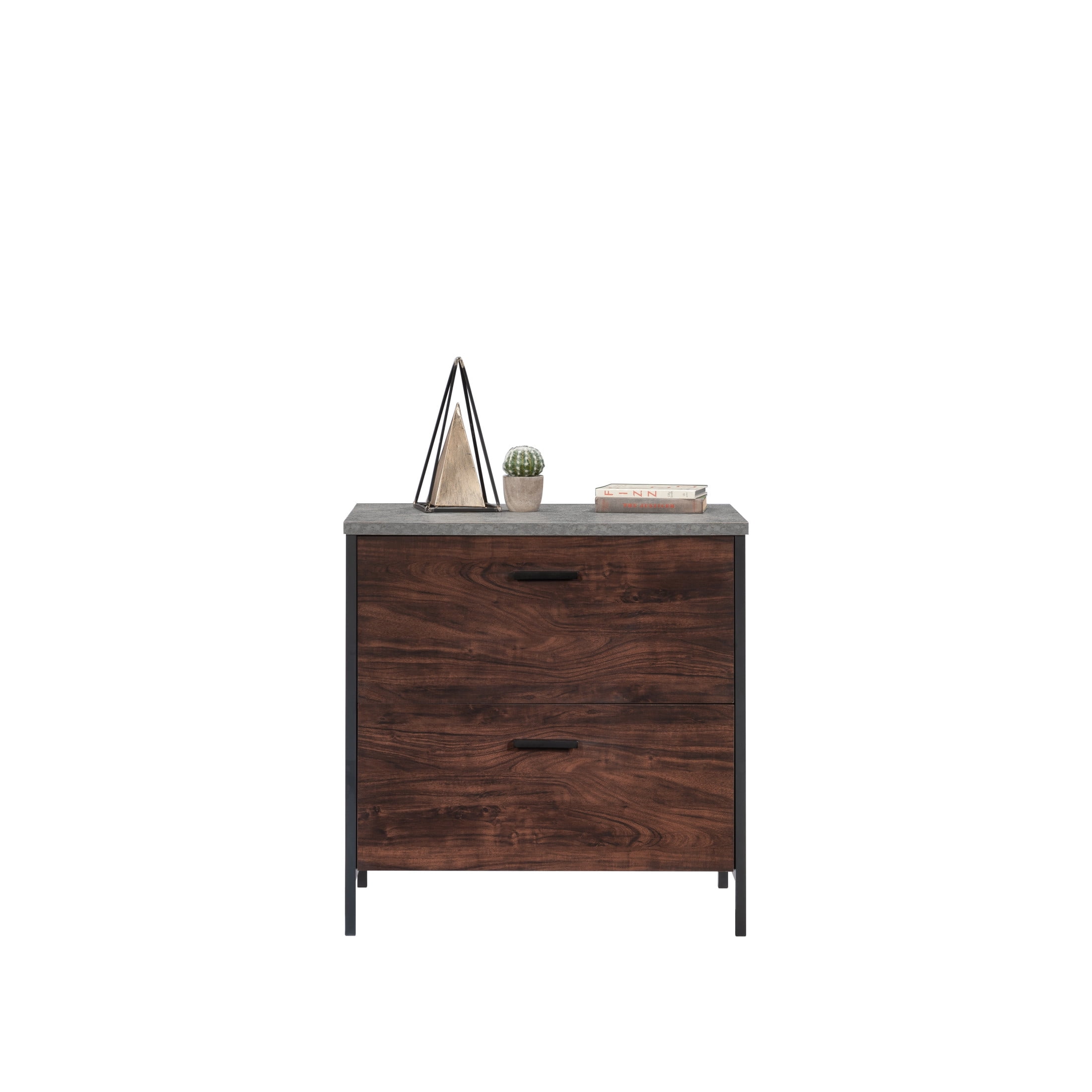 Sauder Market Commons 2-Drawer Lateral File Cabinet, Rich Walnut Finish