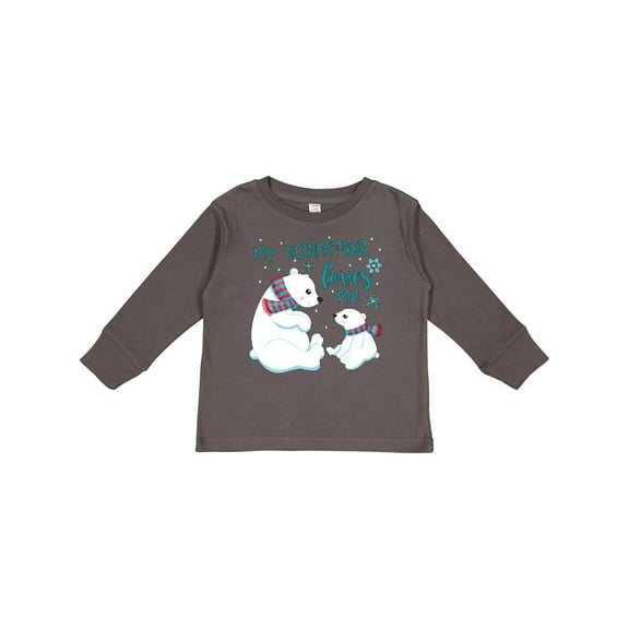 Inktastic My Godfather Loves Me- cute polar bears Boys or Girls Long Sleeve Toddler T-Shirt