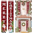 thumbnail image 2 of Decoración navideña para puerta con pancarta de Feliz Navidad 2024, decoración navideña para el hogar, adornos colgantes de Navidad, regalos de Navidad, Año Nuevo 2025, 2 of 5