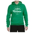thumbnail image 2 of Matthew 17:20 He Moves Mountains | Mens Christian Hooded Sweatshirt Graphic Hoodie, Kelly, Medium, 2 of 3