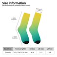 thumbnail image 2 of Vsdgher Teal To Yellow Gradient Crew Socks for Men & Women, Breathable Casual Athletic Ankle Socks, 2 of 6