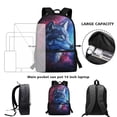 thumbnail image 5 of Uorisanigo Starry Wolf School Backpack for Girls Boys 17 inch Back to School Bag Casual Daypack Kids Children Lightweight Travel Sports Rucksack for Nursery Preschool Elementary, 5 of 6