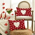 thumbnail image 5 of Valentines Gnomes Pillow Covers 18x18 Inch,Black Striped Gnomes Envelope Pillow Cases,Heart Decorative Valentines Day Cushion Covers Decor Sofa Couch(15), 5 of 6