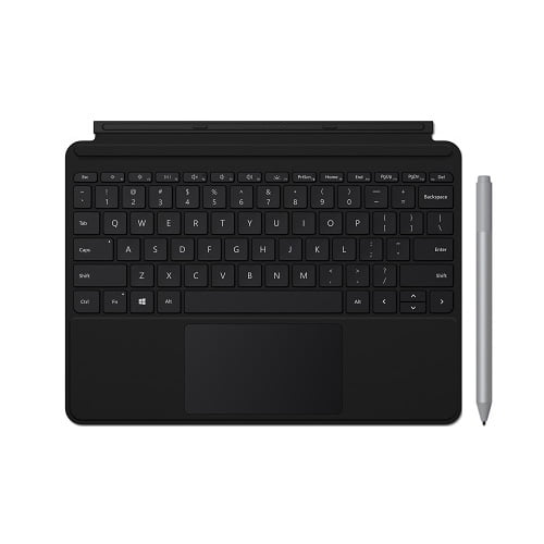 Microsoft Surface Go Type Cover Black + Surface Pen Platinum - Surface Pen Platinum Included - Fold type cover back for tablet mode - A full keyboard experience - Bluetooth 4.0 Connectivity for Pen