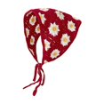 thumbnail image 1 of Bufanda triangular hecha a mano tejida a crochet para el cabello para mujer, estilo retro, linda y dulce, con correa de margaritas, 1 of 1