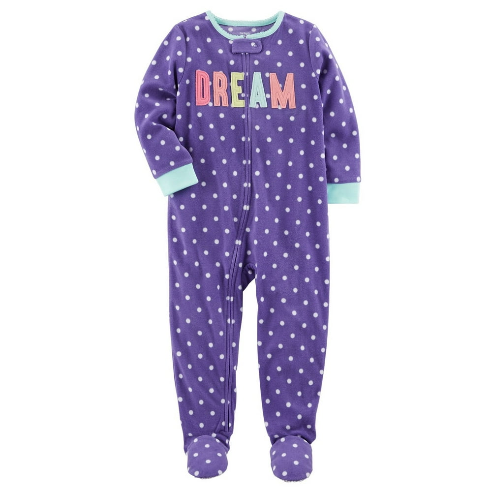 Carter's Carter's Baby Girls' 1 Piece Dream Fleece Pajamas, 6 Months
