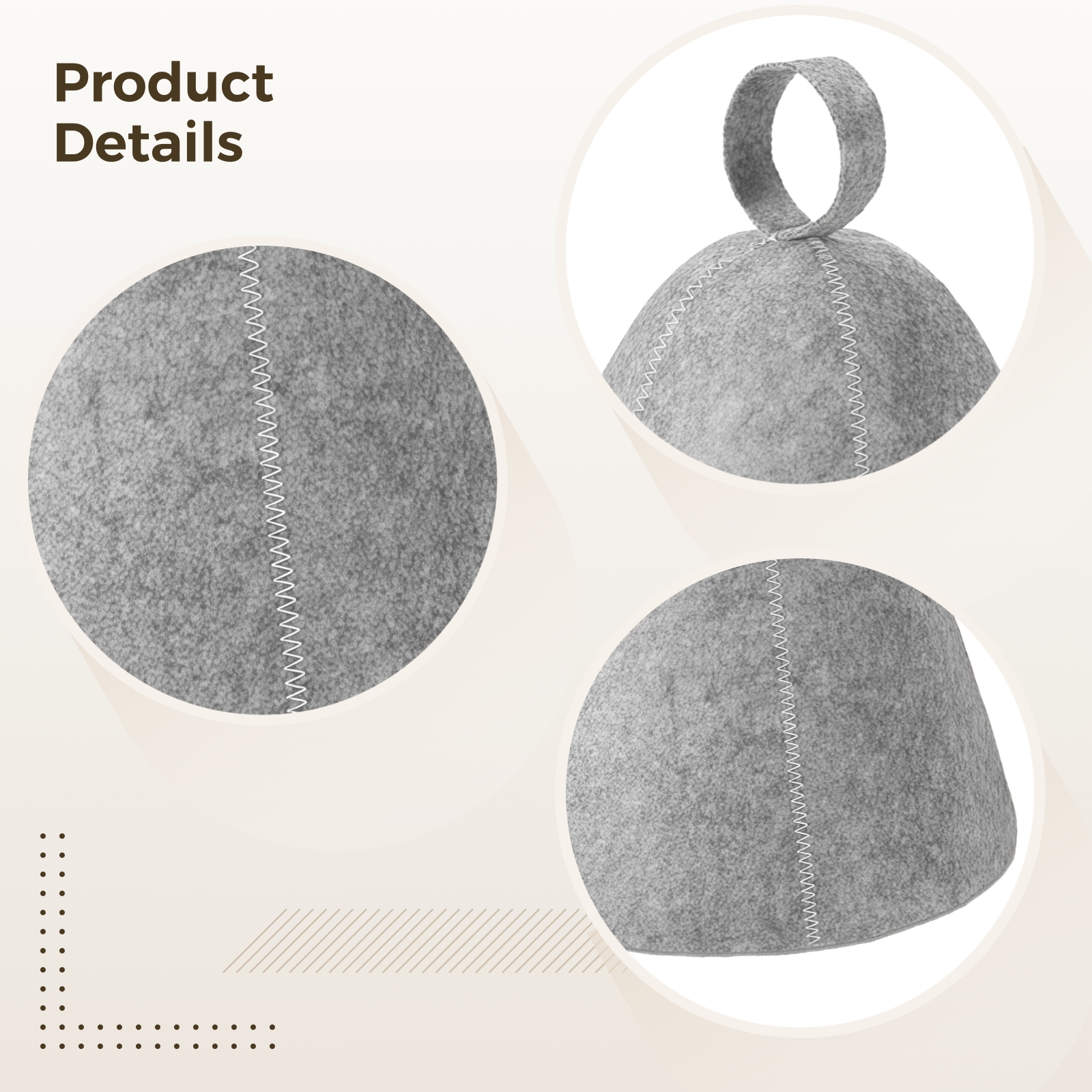 12 Pack Sauna Hats for Adults - Thickened Felt Wool Heat Protection Hat, Quick Absorbent & Hair Shield for Women & Men
