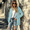 thumbnail image 5 of SCRAWLGOD Daisy Long Cardigans for Women Lightweight Cardigan Sweater Jacket for Women Long Sleeve Women's Cardigan Sweaters with Pockets Loose Ladies Cardigan Sweatshirts Size M, 5 of 7