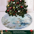 thumbnail image 6 of FMSHPON Christmas Snowman Xmas Christmas Tree Skirt Stand Mat for Holiday Party Decoration Indoor Outdoor 48 inches, 6 of 6