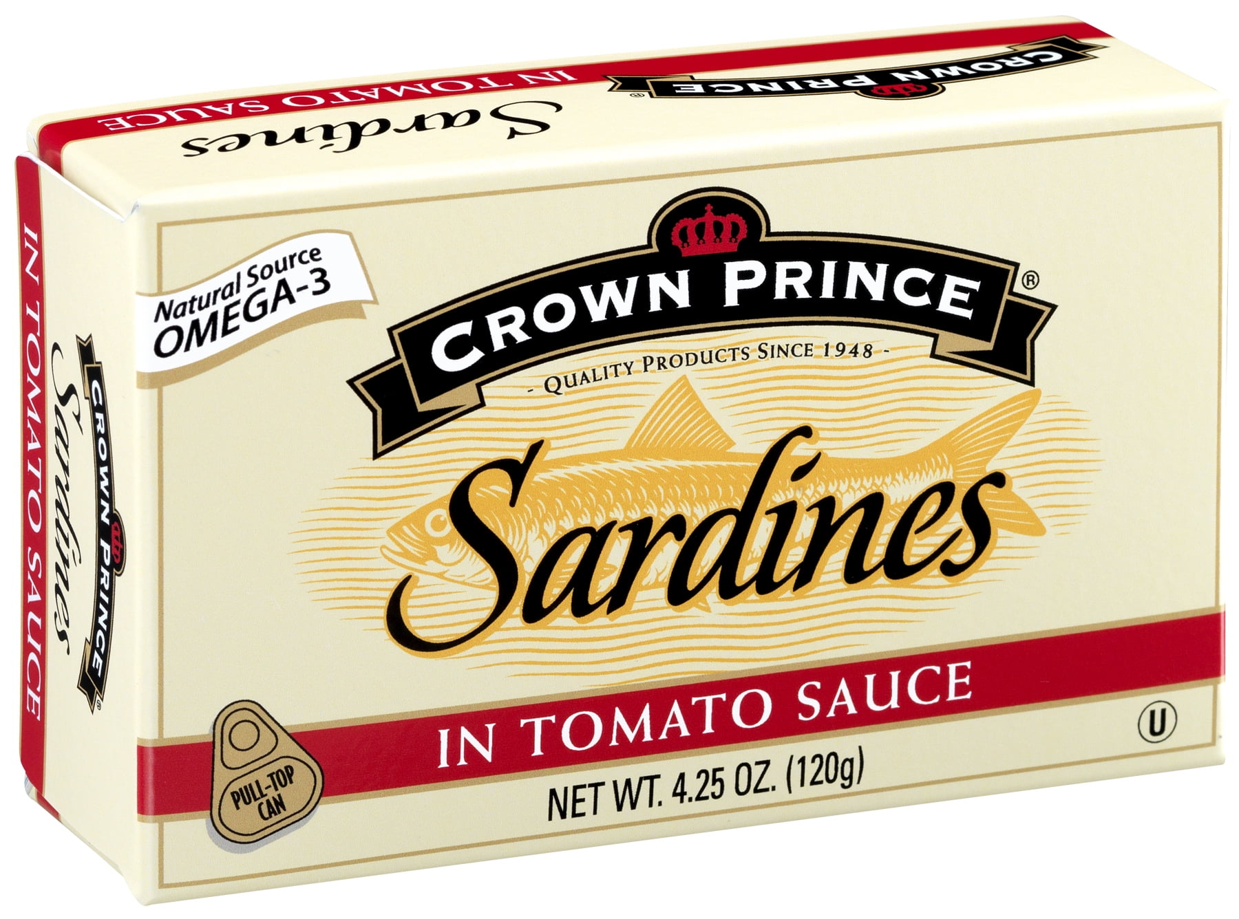 Crown Prince Sardines In Tomato Sauce, 4.25 oz