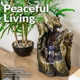 thumbnail image 2 of Sunnydaze Indoor Home Decorative Cascading Caves Waterfall Tabletop Water Fountain with LED Lights - 14", 2 of 10