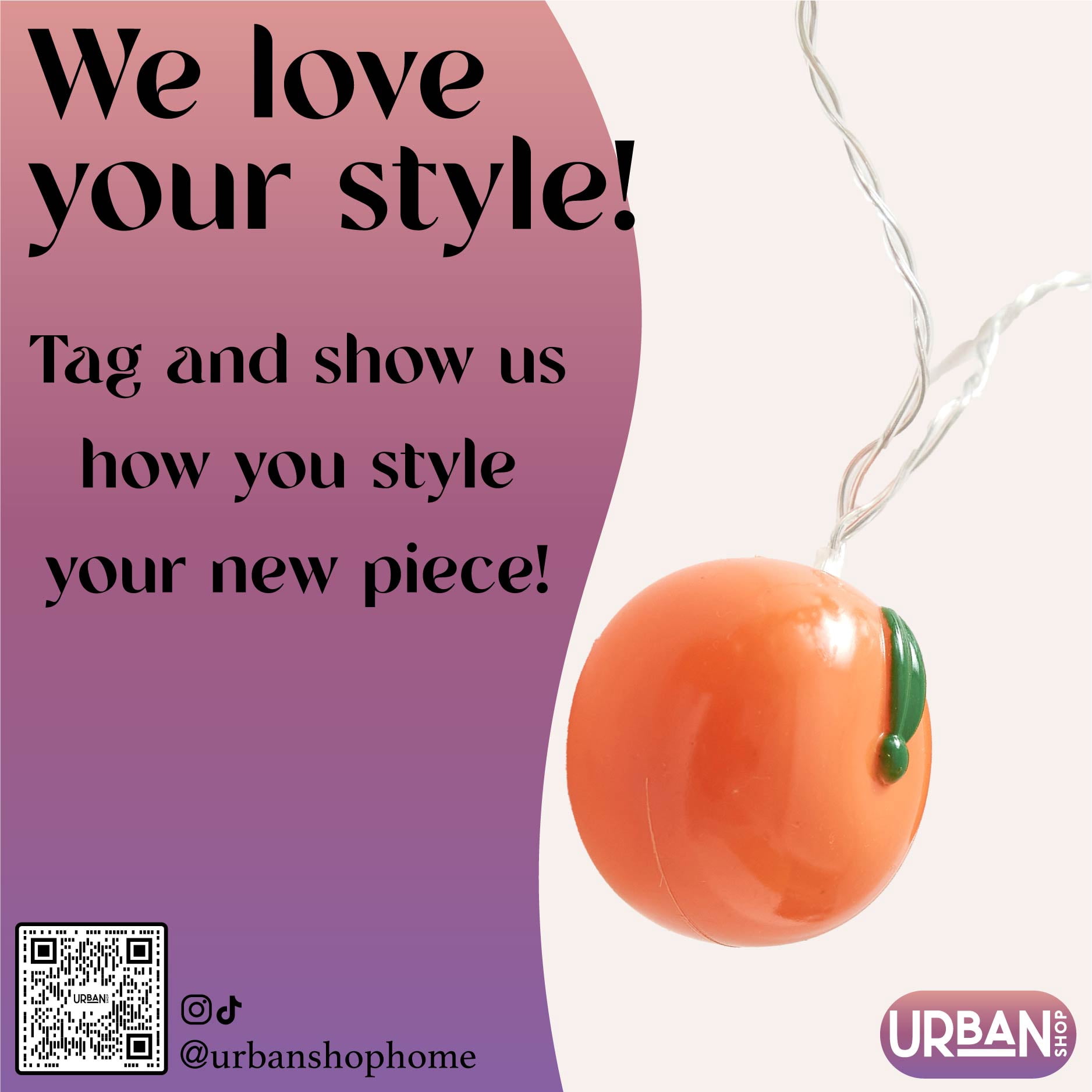 Urban Shop Indoor 5.5' Battery Operated Orange Figural LED String Lights