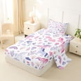 thumbnail image 2 of Erosebridal Cute Animals Unicorn Twin Sheet Sets,Watercolor Rustic Flower Bedding For Kids Girls 3 Pieces, 2 of 6