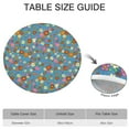 thumbnail image 6 of Round Fitted Tablecloth with Elastic Edges Fits 45"-52" Round Tables Pioneer Colorful Floral Waterproof Table Cover Washable Indoor and Outdoor for Party Kitchen Dinner Banquet Patio Picnic, 6 of 7