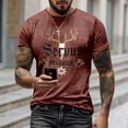thumbnail image 4 of Luwomo Short Sleeve T Shirt for Men Graphic Print Crew Neck Tee Stylish Loose Tops, 4 of 5