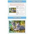thumbnail image 2 of 5D DIY tigres blancos pintura de diamantes de cristal Animal bordado de diamantes de imitación paisaje imagen de costura hogar familiar punto de cruz Noticed JJ12243-00, 2 of 5