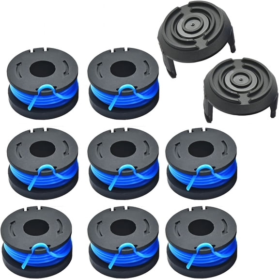 CURYMAY 2026 New 8Pcs 0.065" 10Ft String Trimmer Replacement Spool Weed Eater Spool Line Compatible with 19115C-B 20V Cordless Weed Wacker String Trimmer