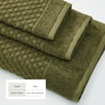 thumbnail image 4 of Great Bay Home Quick Dry Diamond Waffle 6 Piece Hand Towel Set, Olive, 4 of 7