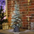 thumbnail image 2 of Flocking artificial Christmas tree, desktop cedar Christmas tree, indoor Christmas decorations, 2 of 5