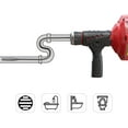 thumbnail image 6 of 23 Ft. Handheld Electric Drain Cleaner, Corded Operated Snake Sink Clog Pipe Cleaner Plumbing, Power Auto Feed Tube Cable, Great Drain Cleaning Tool for T et, Sewer, Bathtub and Kitchen Sink, Populo, 6 of 8