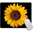 thumbnail image 6 of Sunflower Mouse Pad, Blossom Black and Yellow Customized Premium-Textured Mouse Mat,Washable Mousepads with Lycra Cloth, Non-Slip Rubber Base Small Mousepad, 9.5×7.9×0.12 inches, 6 of 6