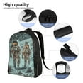 thumbnail image 5 of Cauagu Astronauts On Lunar Mission Print Backpacks,Travel Daypack Casual Laptop Backpack Bookbag Fits 15 Inch Computer for Men Women, 5 of 8
