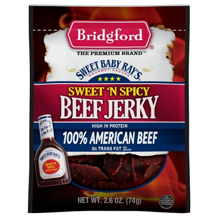 Bridgeford Sweet Baby Rays Sweet N' Spicy Beef Jerky, 2.6 oz