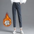 thumbnail image 2 of Pantalones harem de invierno de cintura alta y tejido grueso para mujer: poliéster, cálidos y holgados, ideales para llevar como prenda exterior en climas fríos., 2 of 4