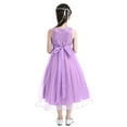 thumbnail image 4 of Aislor Kids Girls Christening Dress Flower Girls Rhinestone Belt Evening Gown 2-16 Lavender 2, 4 of 7