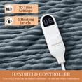 thumbnail image 6 of U by Bedsure Electric Blanket Heated Full - Soft Ribbed Flannel Heated Blanket, Fast Heating Electric Throw with 6 Heating Levels & 4 Time Settings, 3 Hours Auto-Off, Grey, 6 of 7
