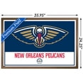 thumbnail image 3 of NBA New Orleans Pelicans - Logo 21 Wall Poster, 22.375" x 34", Framed, 3 of 3