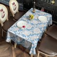 thumbnail image 5 of Pioneer Flower Floral Print Pattern Rectangle Tablecloth 60"x120",Waterproof Polyester Rectangle Table Cloth, Wipeable Spillproof Polyester Tablecloth for Dining, Camping, Indoor and Outdoor, 5 of 6