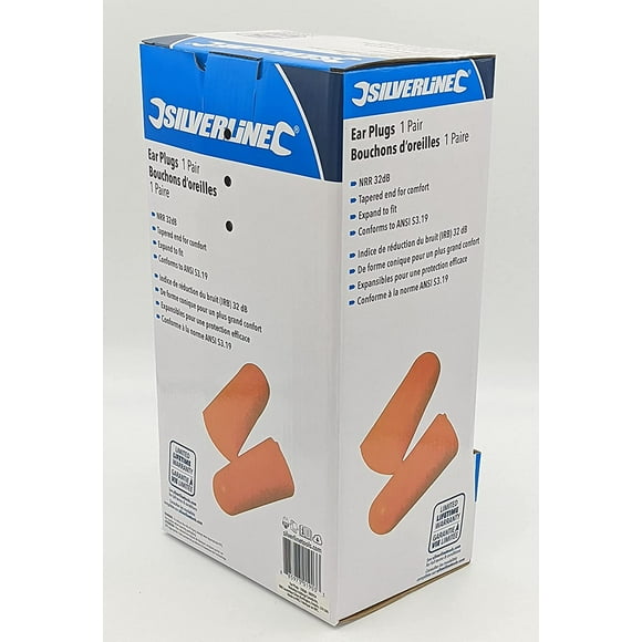 200 Paires - NRR 32dB Bouchons d'Oreille de Haute Qualité Industrielle ANSI S3.19 Normes