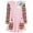 Pink, variant on Girls Long Sleeve Stretchy Dress Kids A line Twirly Skater Casual Rainbow Unicorn Dresses
