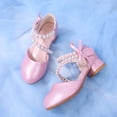 thumbnail image 6 of Girls Dress Shoes Mary Jane Flower Girl Low Heels Princess Shoes for Wedding Party, 6 of 8