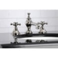 thumbnail image 3 of Kingston Brass KC7066BX English Country 8 in. Widespread Bathroom Faucet, Polished Nickel, 3 of 5