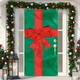 thumbnail image 4 of Dmlowu Christmas Decorations Door Cover - Merry Box Bowknot Christmas Door Cover, Christmas Tree Door Cover, 35x71 inch Christmas Door Covers Present for Holiday Party, 4 of 7